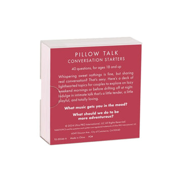 TableTopics Pillow Talk Conversation Starter Cards - Valentine's Day Gift for Partner Intimacy, 40 Fun & Flirty Questions, Adult Couples Relationship