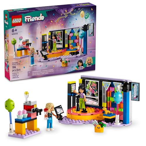 LEGO Friends Karaoke Music Party Set, Pretend Play Toy for Kids, Girls and Boys Ages 6 Years and Up Who Love Singing, Includes Mini-Doll Characters