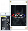 BCW 4-Screw Recessed Card Holder for Standard 35 pt. Cards | Screwdown Trading Card Case | Clear Hard Plastic Card Holder for Single Cards - 15ct