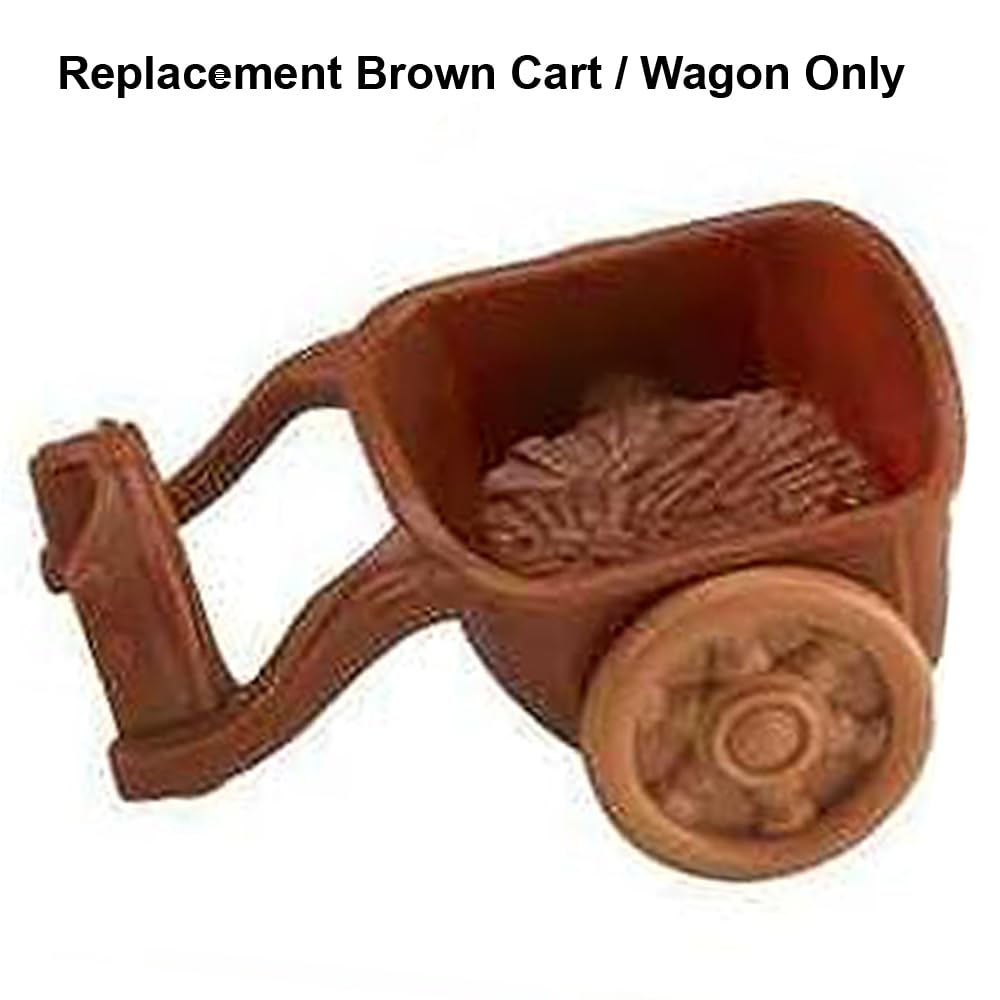 Replacement Brown Cart Wagon for Fisher-Price Little People Deluxe Christmas Story, Nativity Playset ~ J2404