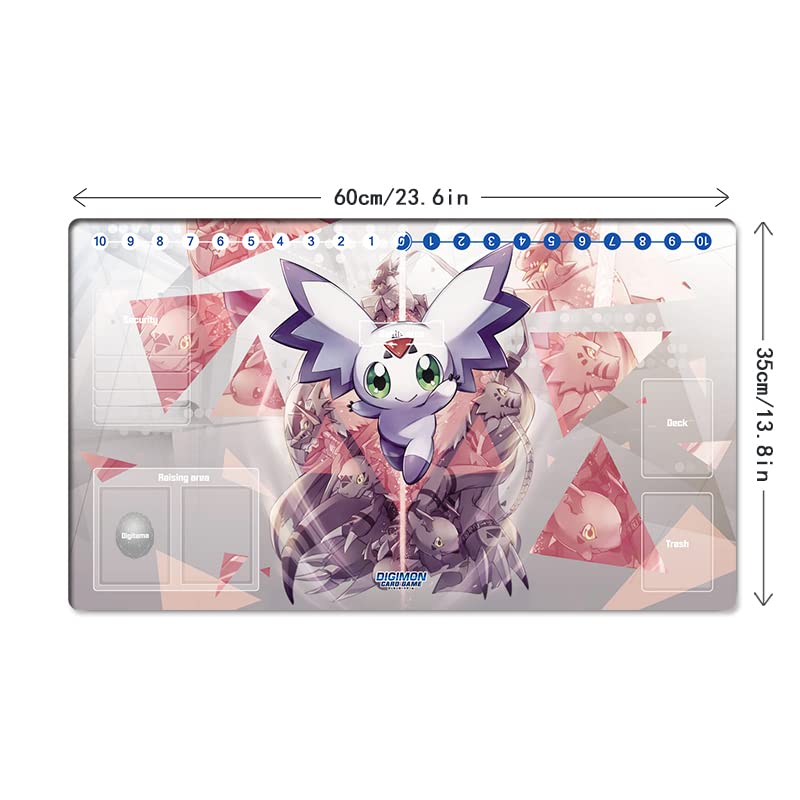 Mlikemat New DTCG Duel Playmat Digimon Diaboromon Trading Card Game TCG CCG Mat Pad + Free Bag (ZD002-667-SM)