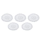 LoveinDIY 1:12 Scale Dollhouse Miniature Lace Tablecloth, 5 Pc White Openwork Doily Set for Dollhouse Round Tables