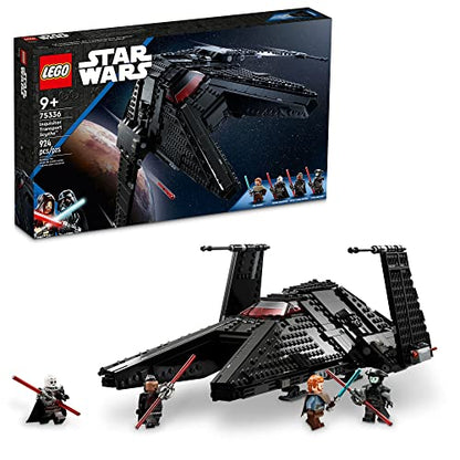 LEGO Star Wars Inquisitor Transport Scythe 75336 Buildable Toy Starship, OBI-Wan Kenobi Set, Ben Kenobi Minifigure with Blue and Double-Bladed Red