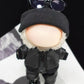 Clothes for Labubu Faux Leathe Cool 5-Piece Set - Biker Jacket,Pants,Shoes,Knit Hat & Sunglasses for 17cm Dolls(No Doll) (Black)