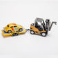 RC Forklift Truck with Trailer, 1/64 Mini Alloy Remote Control Forklift, 2 Mode Speed Truck with Cargo Hook, Pallets, RC Construction Vehicles