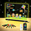 14.1"x11" LED Drawing Board with Music Sync APP Remote Control, Glow Doodle LED Note Board with Colors, Neon Light Up Drawing Tablet, Parent-Child