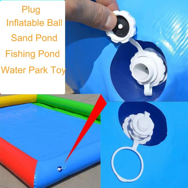 SZCQ 2 Pieces Plugs for Jumper Balls Inflatable Bumper Toy Playground Balls Human Hamster Plug of Sand Pond Fishing Pond Ocean Ball Pond Water Park