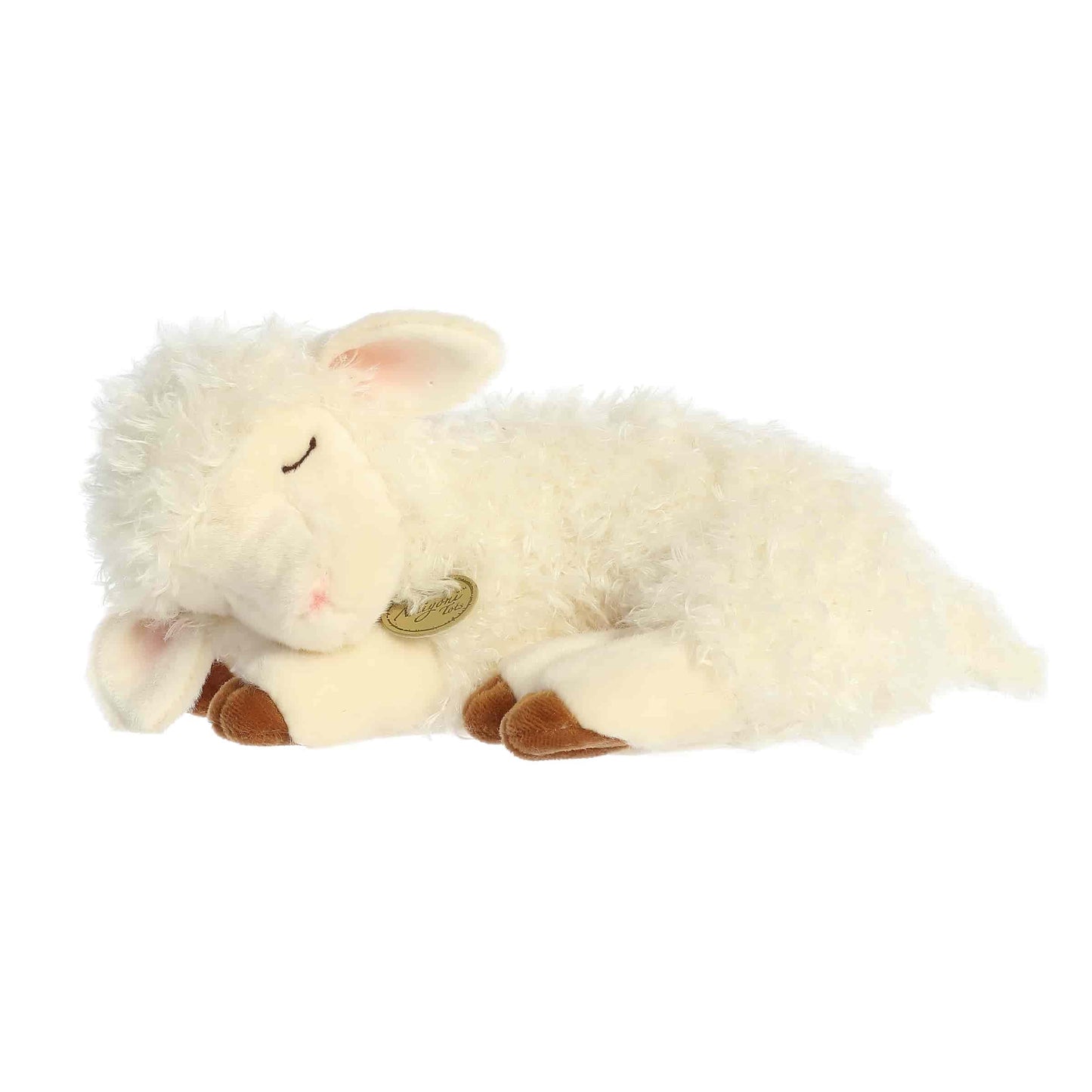 Aurora Realistic Miyoni Sleepy Lamb Stuffed Animal - Lifelike Details Make a Cherished Companion - Perfect for Decorating Bedrooms or Classrooms