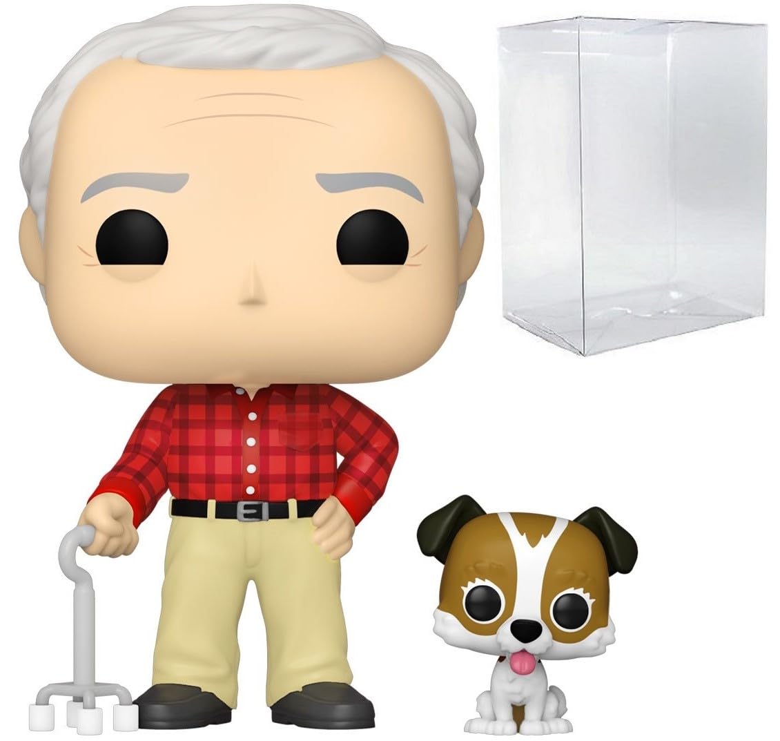Funko Pop! TV: Frasier - Martin Crane with Eddie Vinyl Figure (Bundled with Compatible Pop Box Protector Case), Multicolored, 3.75 inches