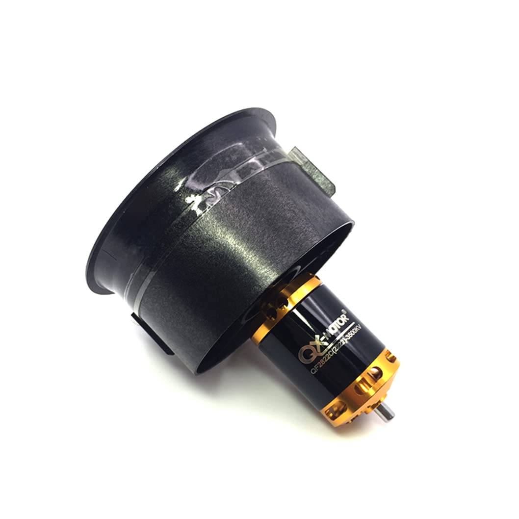 JFtech 64mm Ducted Fan 3500KV Motor 12-Blade Propeller 64mm EDF Duct Fan for RC Airplane Ducted Fan EDF Jet Aircraft