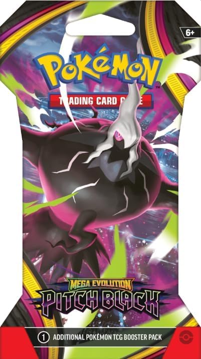 Pokemon TCG Trading Card Game Mega Evolution Pitch Black - 8 Booster Packs, 10 Cards per Pack.