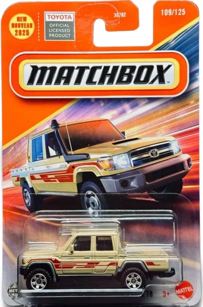 Matchbox '17 Toyota Landcruiser 78 [Tan], 109/125, 1:64 Scale Diecast Car