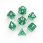 DND Dice Set-Chessex D&D Dice-16mm Translucent Green and White Plastic Polyhedral Dice Set-Dungeons and Dragons Dice Includes 7 Dice - D4 D6 D8 D10