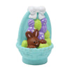Fisher-Price Replacement Part Little People Collectible Easter Dollhouse Playset P8224 - Replacement Blue Easter Basket with Brown Bunny and Purple