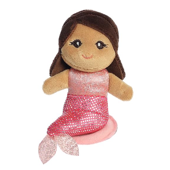 Aurora® Adorable Shoulderkins™ Pink Coral Mermaid™ Stuffed Animal - Fun Buddy that Can Go Everywhere with You - Perfect for Kids 3+ Years and Costumes