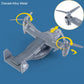 Diecast Metal Military Transport Helicopter Plane - 1:400 Scale Alloy Model Twin-Engine Rotor Aircraft Toy, Tiltrotor Transporter Airplane