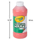 Crayola Portfolio Series 16-Ounce Acrylic Paint, Light Red
