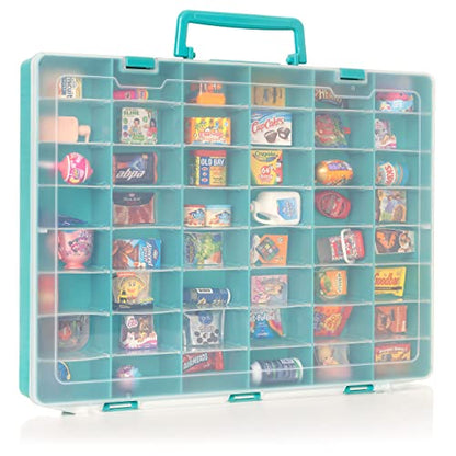 MYMOON HOME Plastic Toy Storage Case Compatible with Mini Brands Collector Toys, Shopkins, Real Littles, and LOL Surprise Series 1, 2, 3, 4