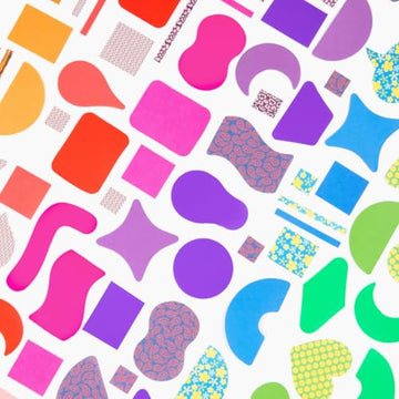 Roylco Paper Popz - 1500 Pre-Cut Patterned Paper Shapes, Assorted Colors & Designs up to 2.25", Kids Collage, Scrapbook & Mosaic Craft Supply, Made in