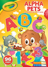 Crayola Alpha Pets Coloring Pages and Stickers, Number & Alphabet Coloring Book, Gift for Kids, 96 Pages