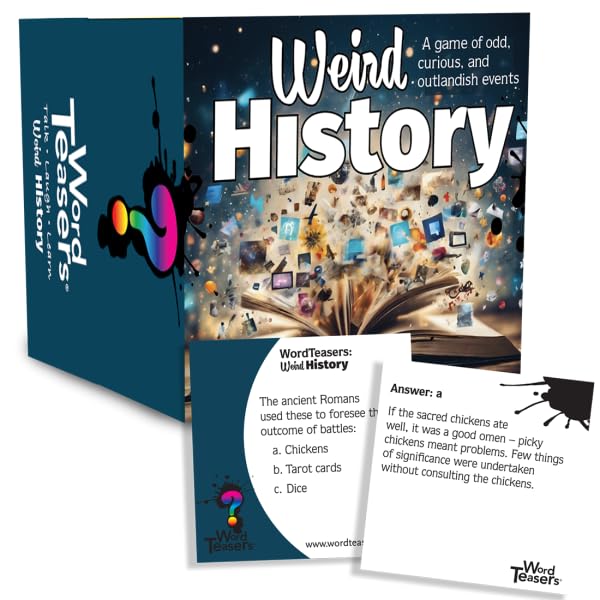 ? WORD TEASERS Weird History Trivia - Fun History Card Game for Kids, Teens & Adults, Great Gift for Teachers, Buffs & Lovers, Educational Family