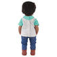 Kaplan Early Learning Multiethnic 13" African American Boy Vinyl Doll with Poseable Limbs