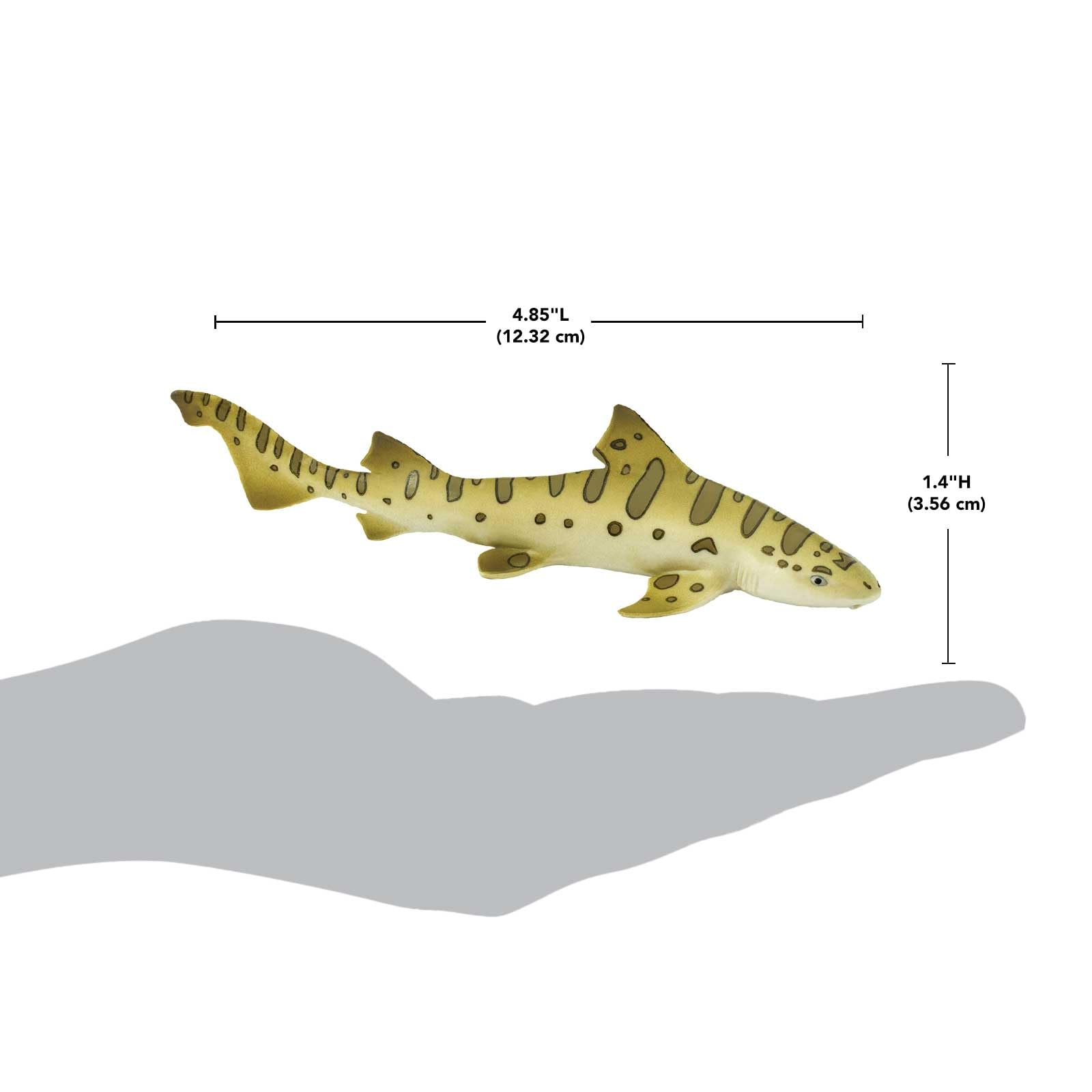 Safari Ltd. Leopard Shark Figurine - Detailed 5.5" Plastic Model Figure - Fun Educational Play Toy for Boys, Girls & Kids Ages 3+