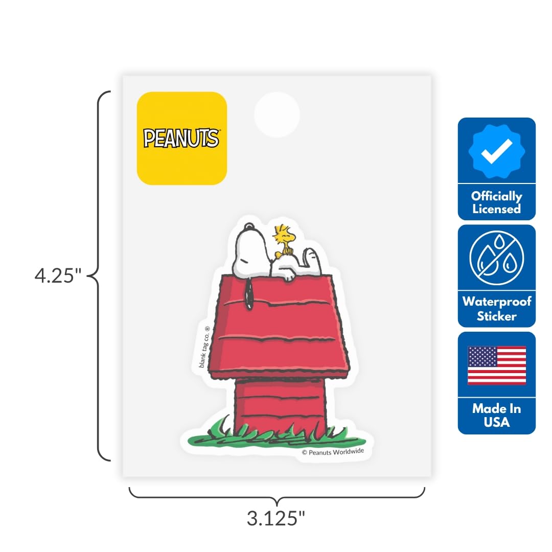 Peanuts® (Snoopy) 3-Pack Sticker Bundle - Waterproof Stickers for Water Bottles and Laptops