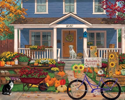 Springbok Autumn's Yard Sale 1000 Piece Jigsaw Puzzle for Adults