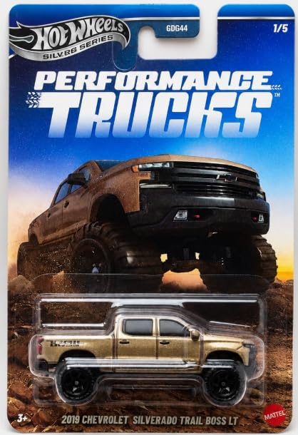 Hot Wheels Silver Series Performance Trucks 2019 Chevrolet Silverado Trail Boss LT [Tan] 1/5-1:64 Scale Diecast Toy Vehicle