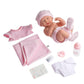 La Newborn Boutique 14" Realistic Baby Doll - 9-Piece Layette Gift Set, Soft Vinyl, Posable Limbs, Lifelike Detail - Anatomically Correct Real Girl!