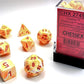 Festive Polyhedral Sunburst W/Red 7-Die Set