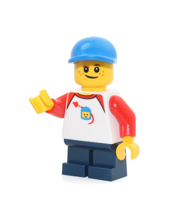 LEGO City MiniFigure: Boy (Freckles, w/ Soccer Ball and Goal) 60134