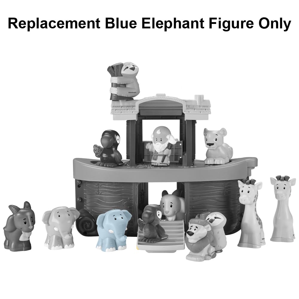Fisher-Price Replacement Part Little People Bible Story Noah's Ark Playset HNG03 - Replacement Blue Elephant Figure