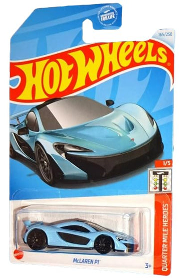 Hot Wheels McLaren P1 Light Blue Quarter Mile Heroes 1/5 Scale