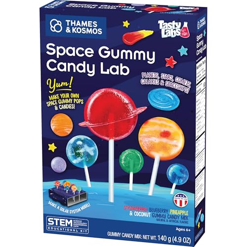 Thames & Kosmos Space Gummy Candy Lab | Tasty Labs STEM Experiment Kit, Make Space-Themed Gummy Pops & Candies, Explore Chemistry in Cooking, Safe