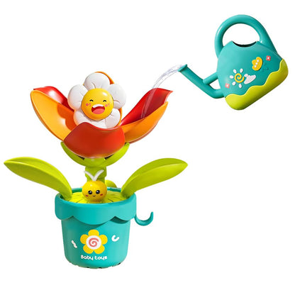 Seeyoo Baby Bath Toy Flower Watering Can Pool Bath Tub Toy with Strong Suction Cup for Baby Age 3+ Years Old Toddlers Boys Girls, BPA Free, Kids