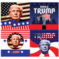 Creanoso Trump President Collectors Stickers (10-Sheet) Total 120 pcs (10 x 12pcs) Waterproof Self-Adhesive Decals for Laptops, Water Bottles