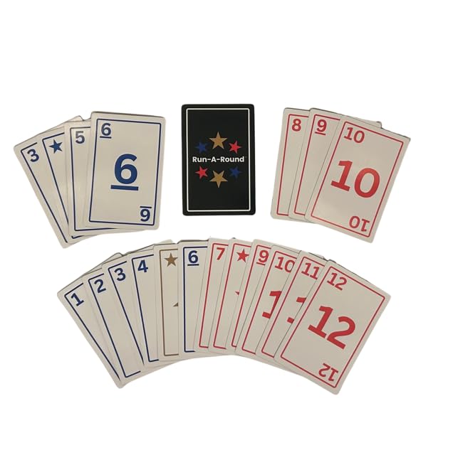 Redmond Games Run-A-Round Card Game, Family Card Game for Kids & Adults, 10 Fun Rounds - Add One Card Each Round, No Player Elimination, Ages 7+, 2-6