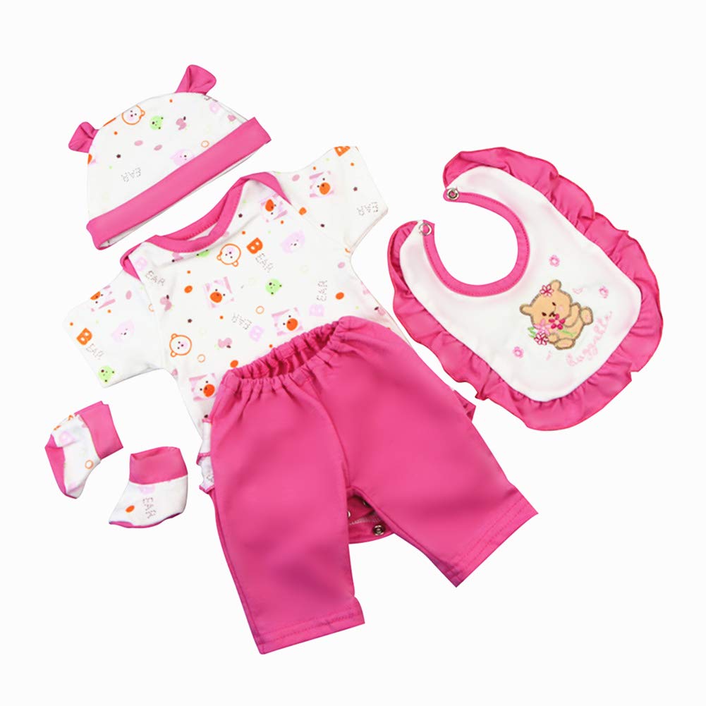 Reborn Baby Dolls Outfit Clothes Accessories for Newborn Baby Girl Dolls Matching Clothing 16-18 Inches
