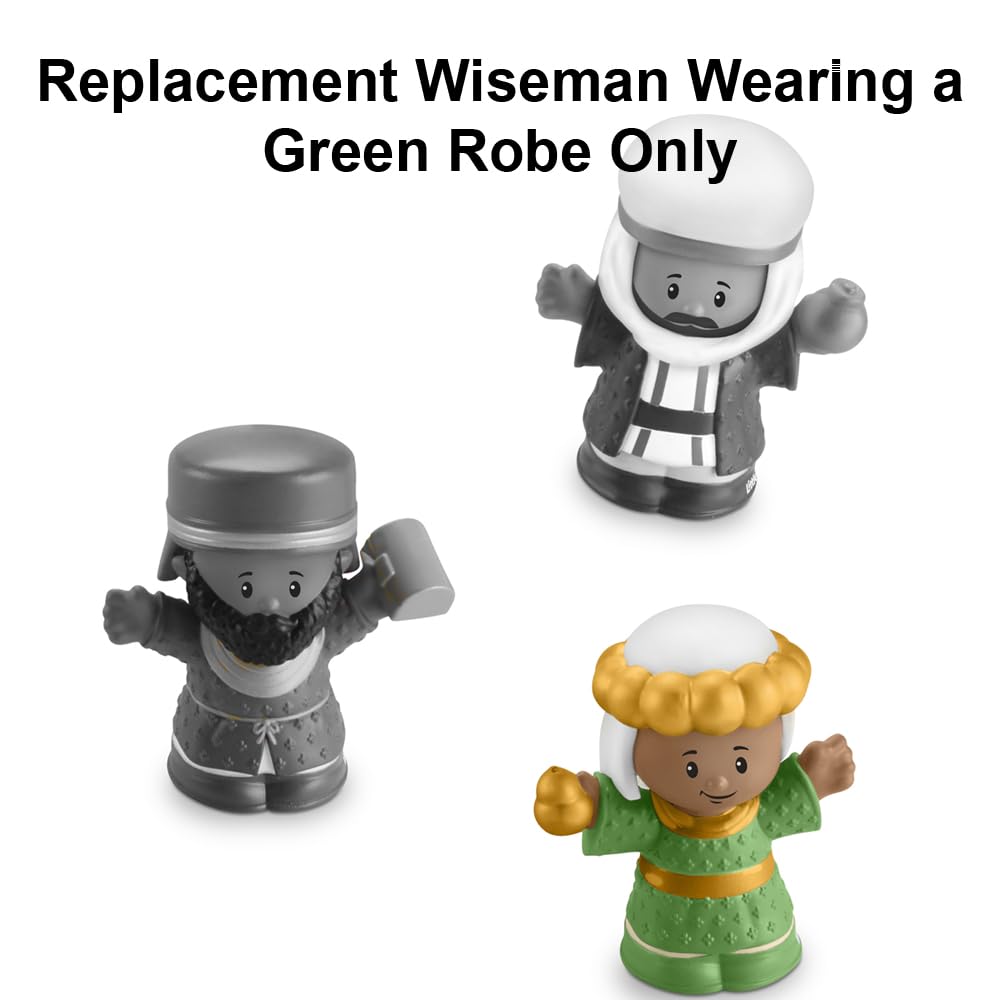 Replacement Parts for Fisher-Price Little People Nativity Set - Wisemen Figure with Green Robe