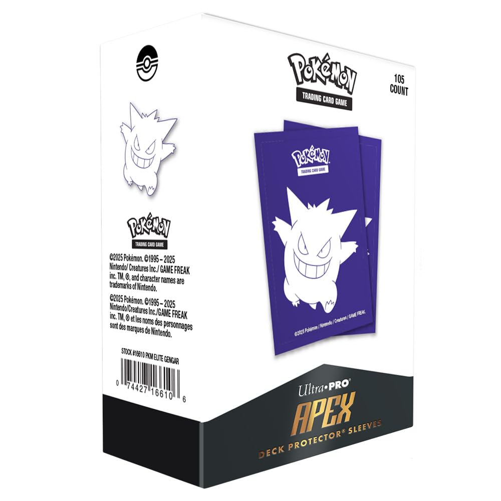 Ultra Pro ULP16610 Deck Protector Apex Pokemon Elite Series Gengar - 105 Piece