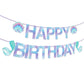 Anor WishLife Sparkle Banner,Mermaid Birthday Decorations,Mermaid Party Decorations for Girls,Boys,Kids,Home,Classroom,Baby Shower,1st Birthday