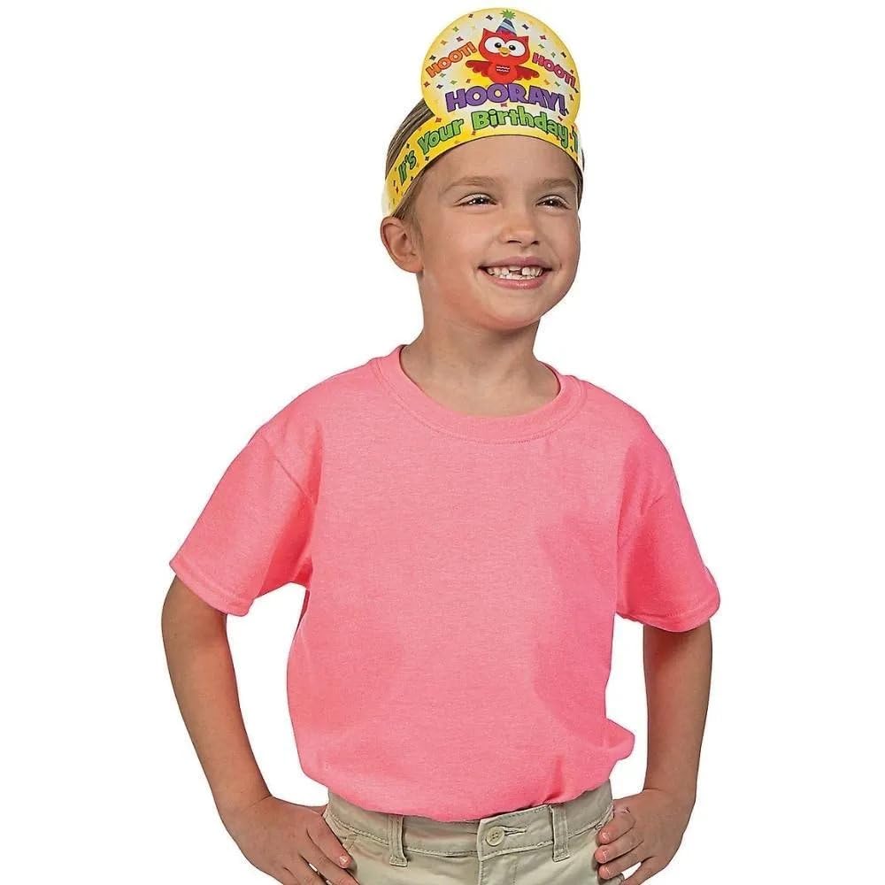 Fun Express - Paper Birthday Crown for Birthday - Apparel Accessories - Hats - Tiaras & Crowns - Birthday - 12 Pieces