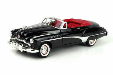 1949 Roadmaster Black with Red Interior 1/18 Diecast Model Car by Motormax 73116black