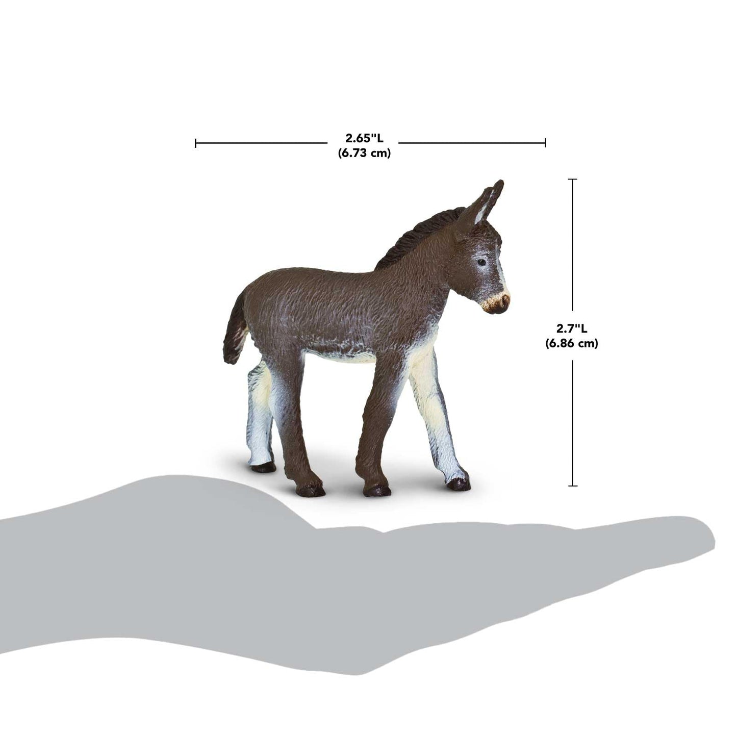 Safari Ltd. Donkey Figurine - Detailed 4" Plastic Model Figure - Fun Educational Play Toy for Boys, Girls & Kids Ages 3+