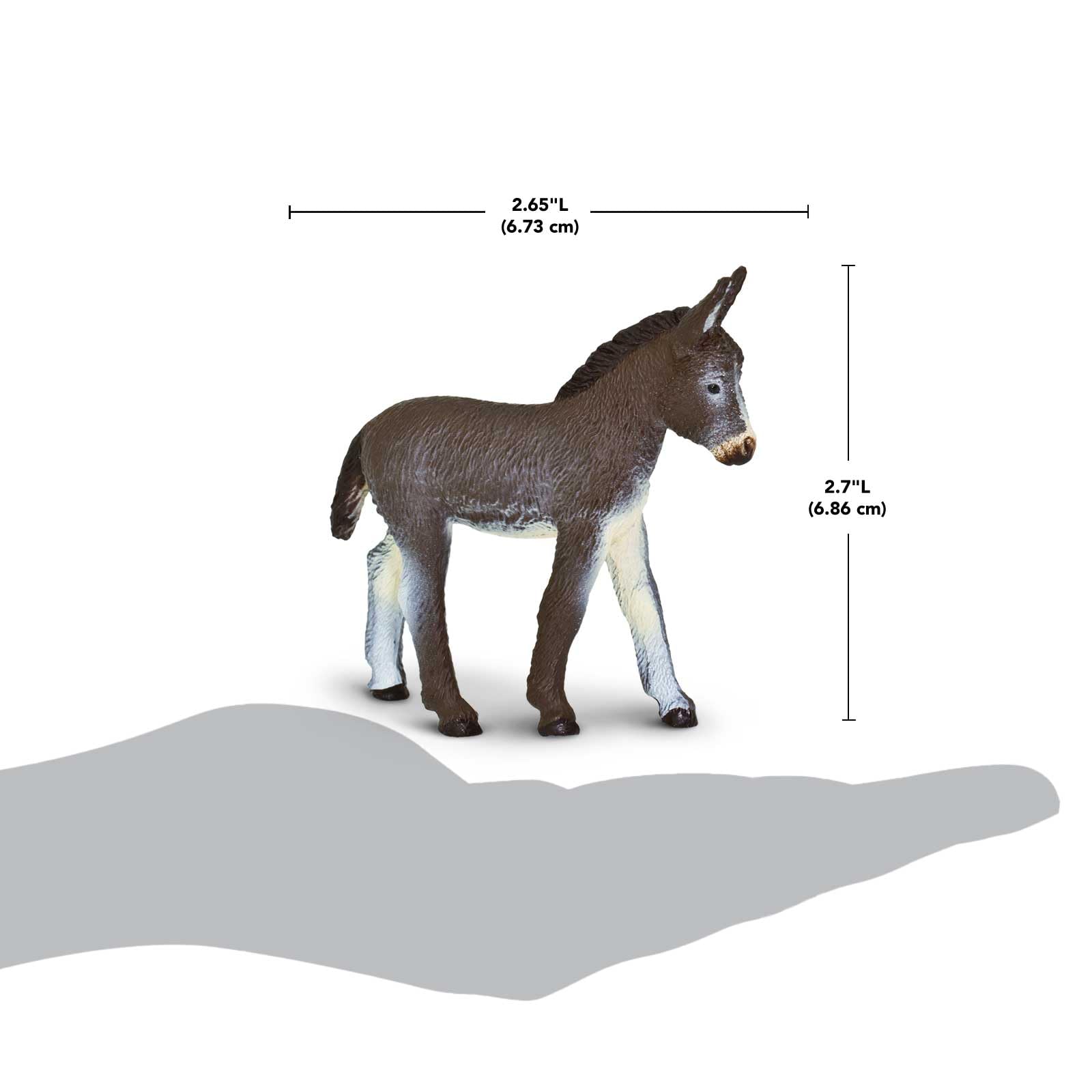 Safari Ltd. Donkey Figurine - Detailed 4" Plastic Model Figure - Fun Educational Play Toy for Boys, Girls & Kids Ages 3+