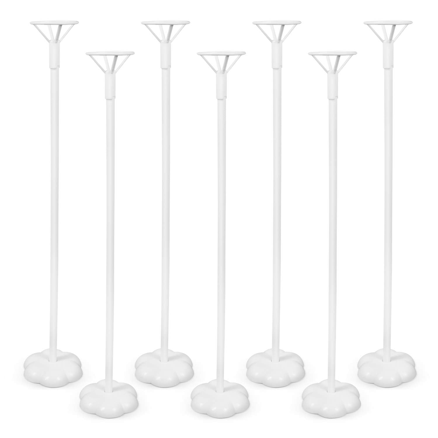 12PCS Balloon Stick Stand - Balloon Holder Cup with Balloon Pole and Flower Stand Base - Table Desktop Centerpiece Decorations for Wedding Birthday