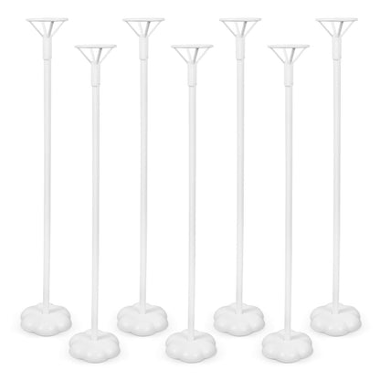 12PCS Balloon Stick Stand - Balloon Holder Cup with Balloon Pole and Flower Stand Base - Table Desktop Centerpiece Decorations for Wedding Birthday