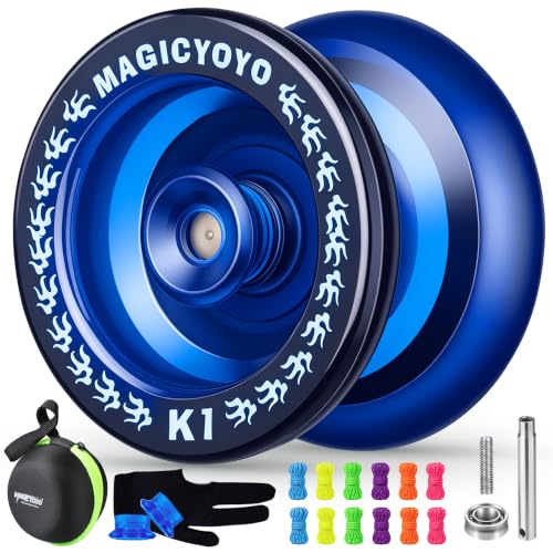 MAGICYOYO K1 Plastic Responsive YoYo for Kids 8-12 with Hubstacks-Dark Blue